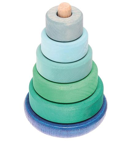 Grimms Holzspielzeug - Stapelturm - Blau/Grün