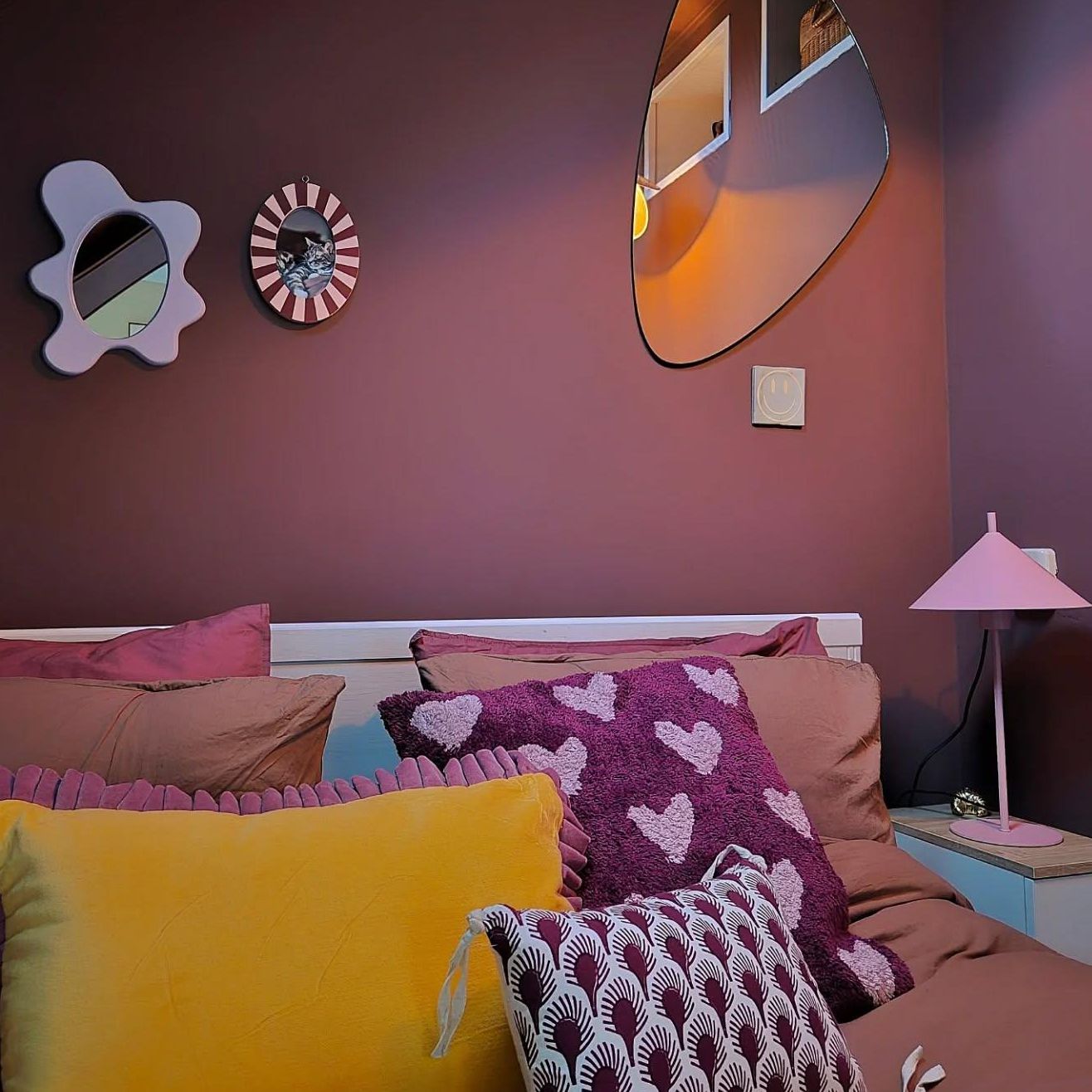 Design tafellamp roze - Triangolo