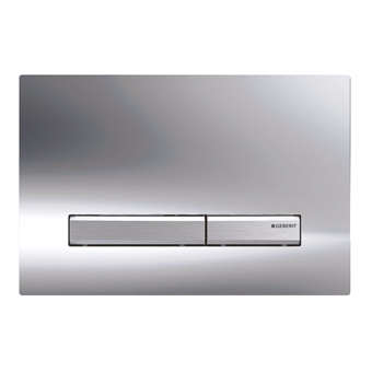 Geberit Sigma 50 Square drukplaat glans chroom met chromen knoppen