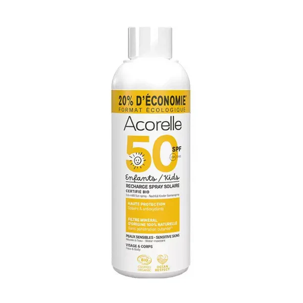 Acorelle Spray Solaire Enfants SPF50 - Éco-recharge