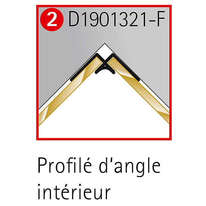 Profilé d'angle intérieur pour panneaux muraux Schulte DécoDesign, anthracite