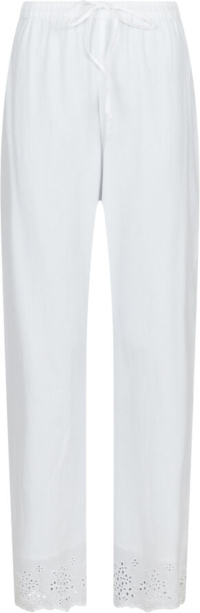 Neo Noir William Embroidery Pants White