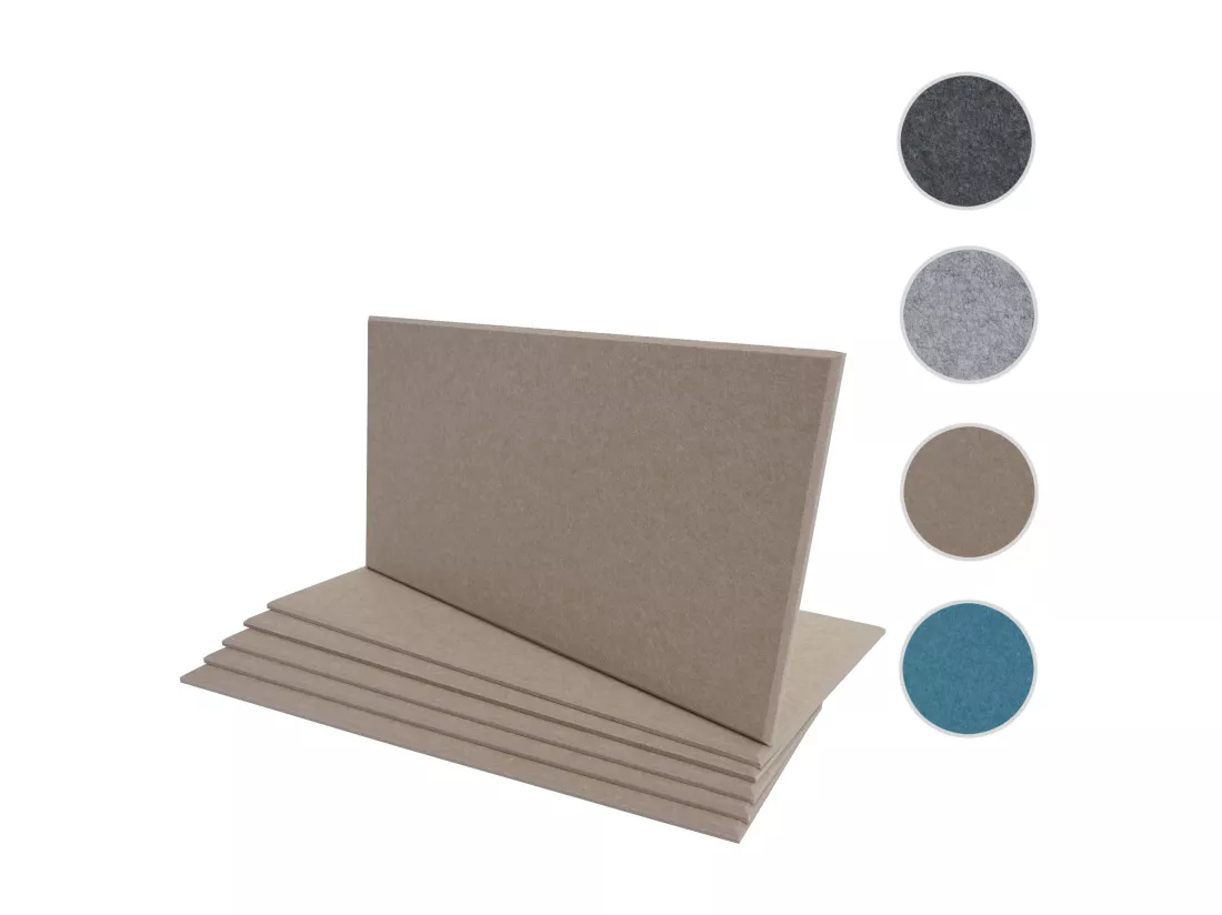 Panneau mural acoustique MCW-L52 (set de 6), brun clair