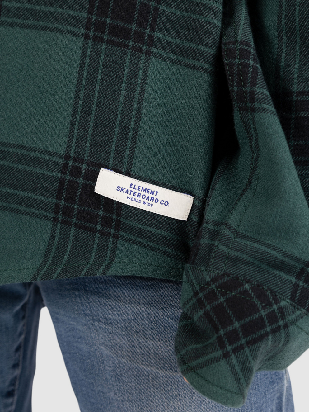 Element Compass Kids Shirt trekking green plaid
