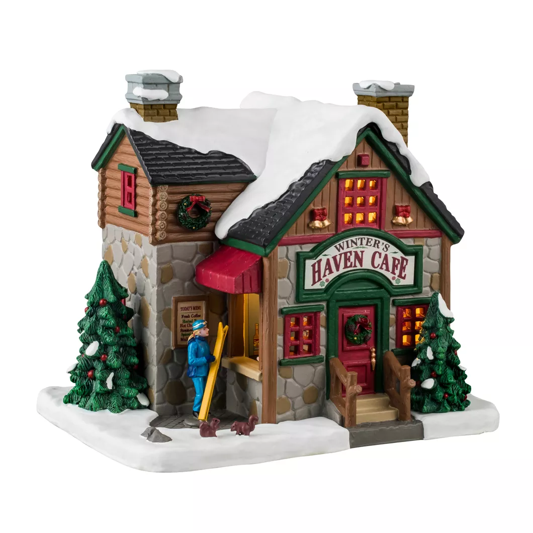 Village de Noël Lemax lumineux Le café Winter's Haven