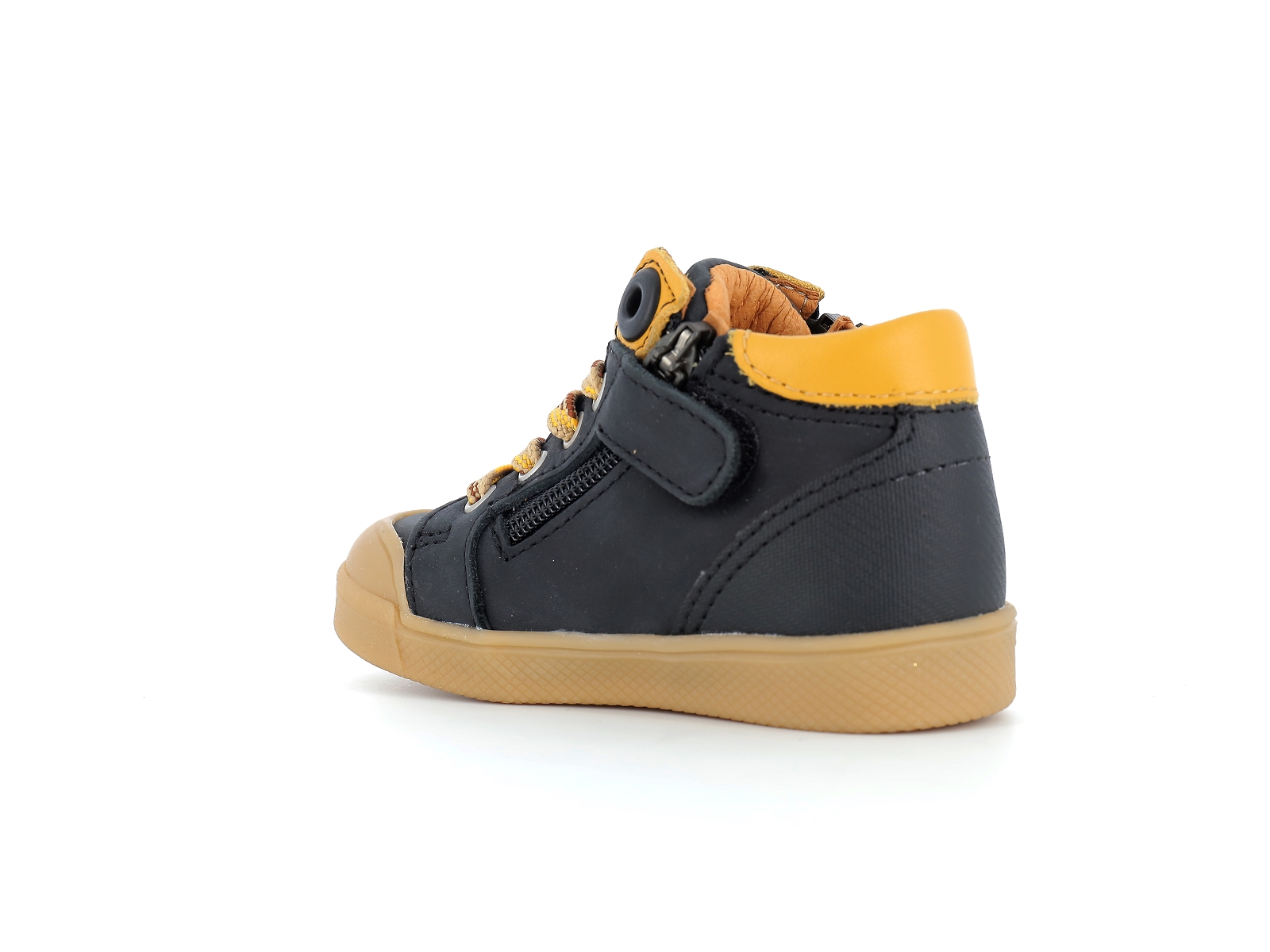 Gbb-ANATOLE AE257 NOIR Matières combinées Noir Jaune