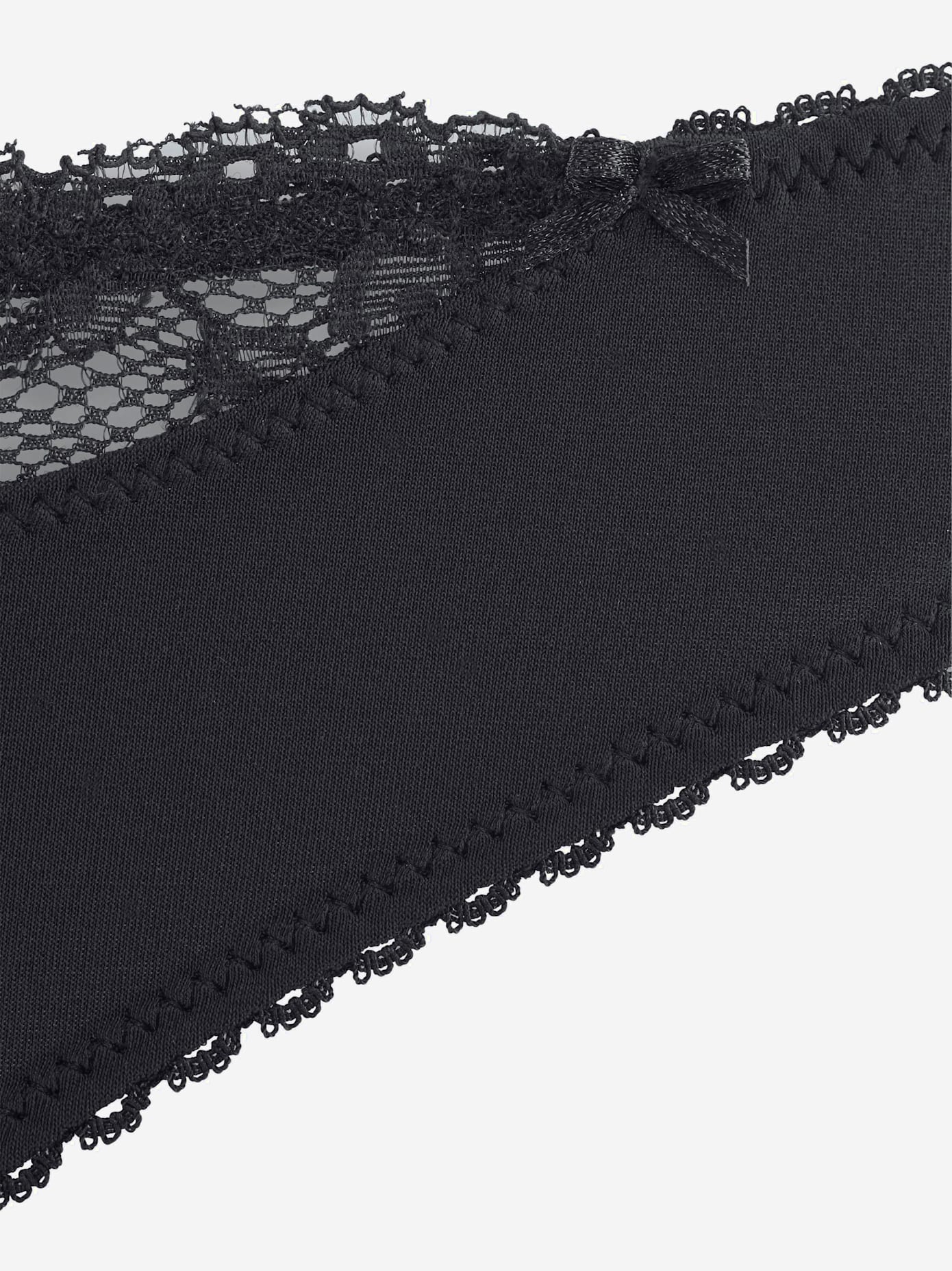 Slip confortable, petit empiècement en dentelle à la ceinture