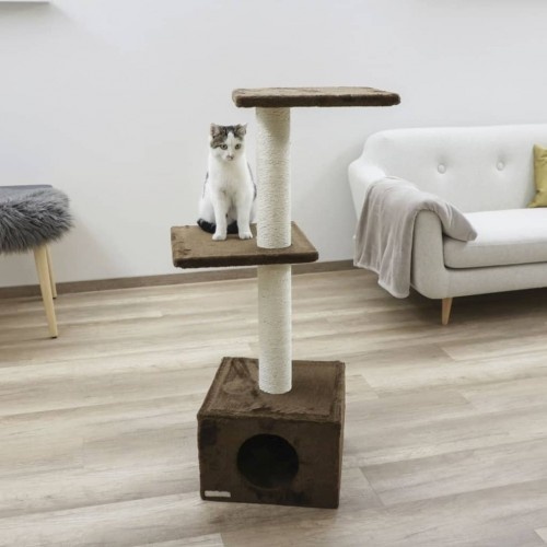 Árvore para gatos marrom de 3 níveis Kerbl