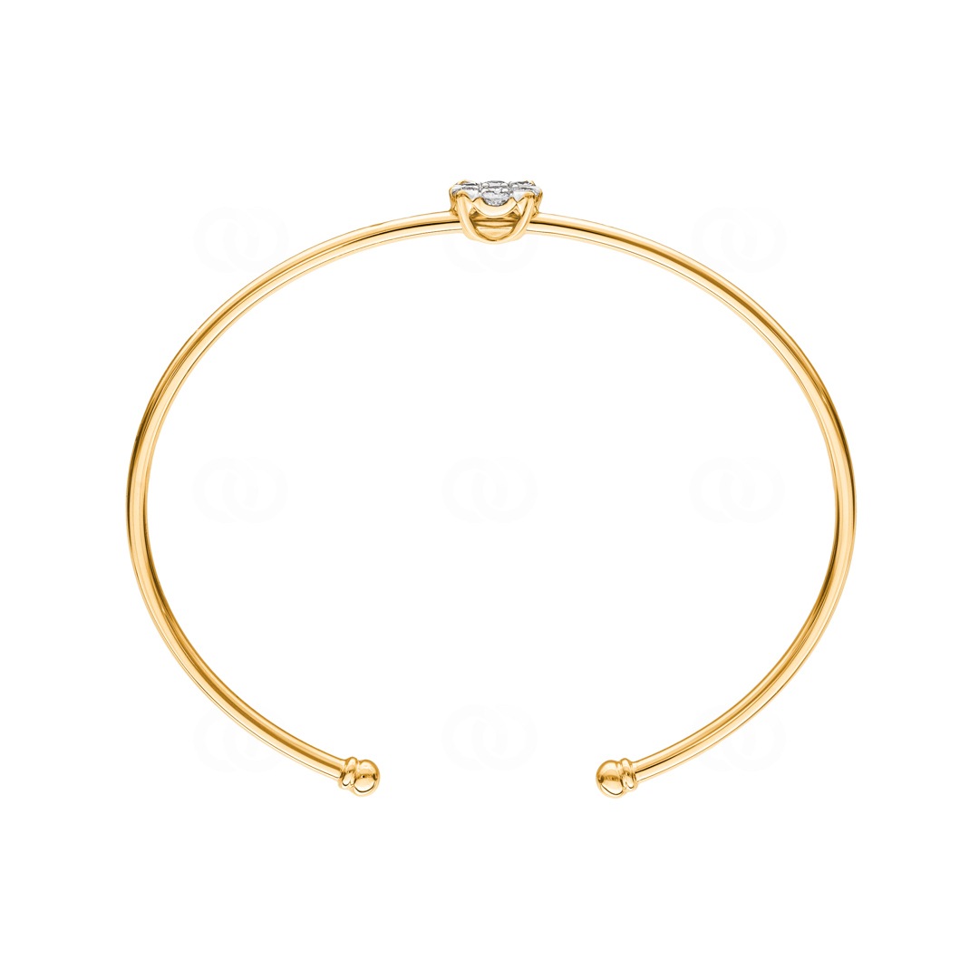 0.50 Karat Diamantarmreif offen 750/18 K Gelbgold