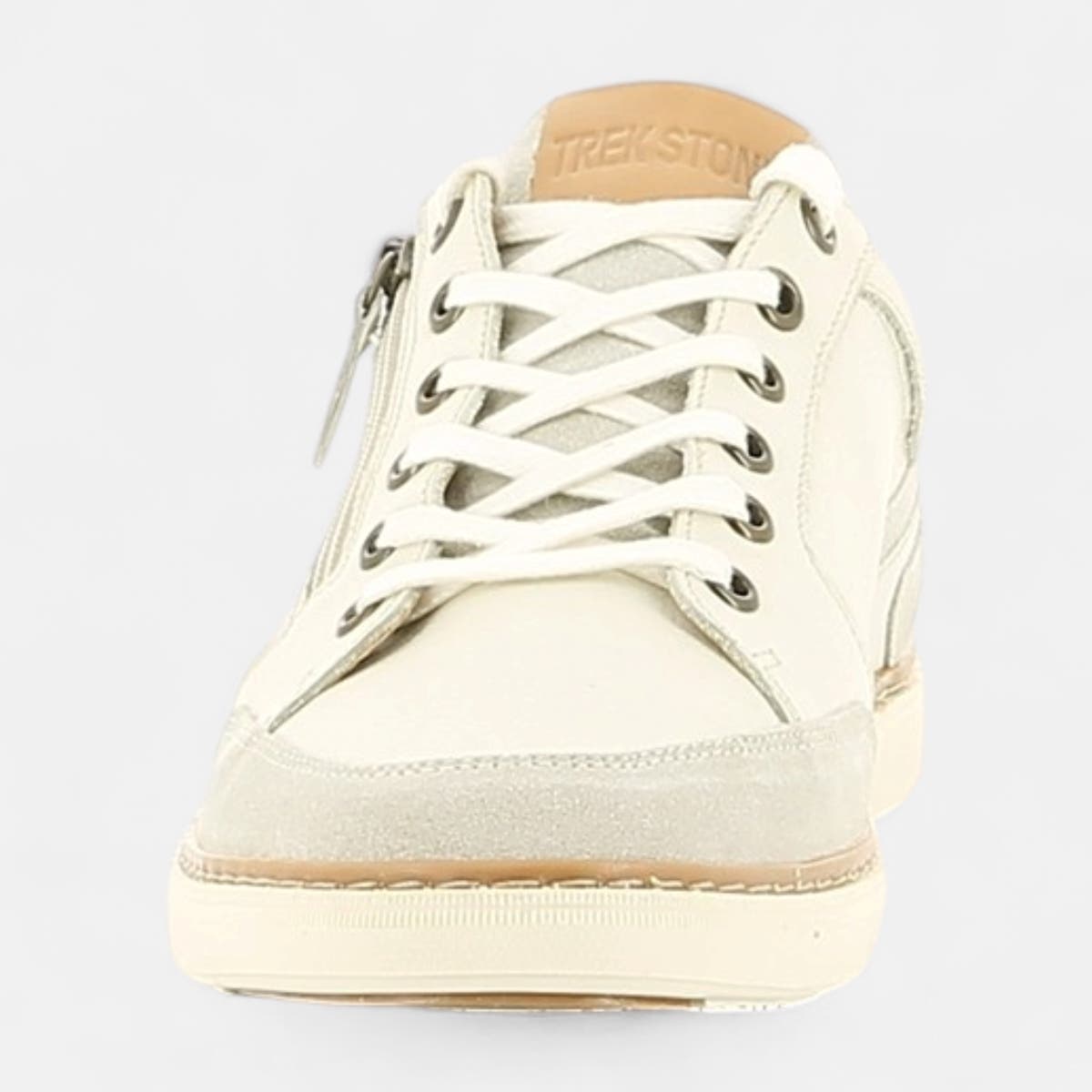 Baskets basses Homme en cuir ecru