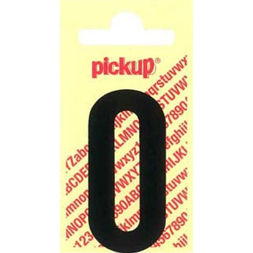 Pickup plakletter O zwart mat 60 mm
