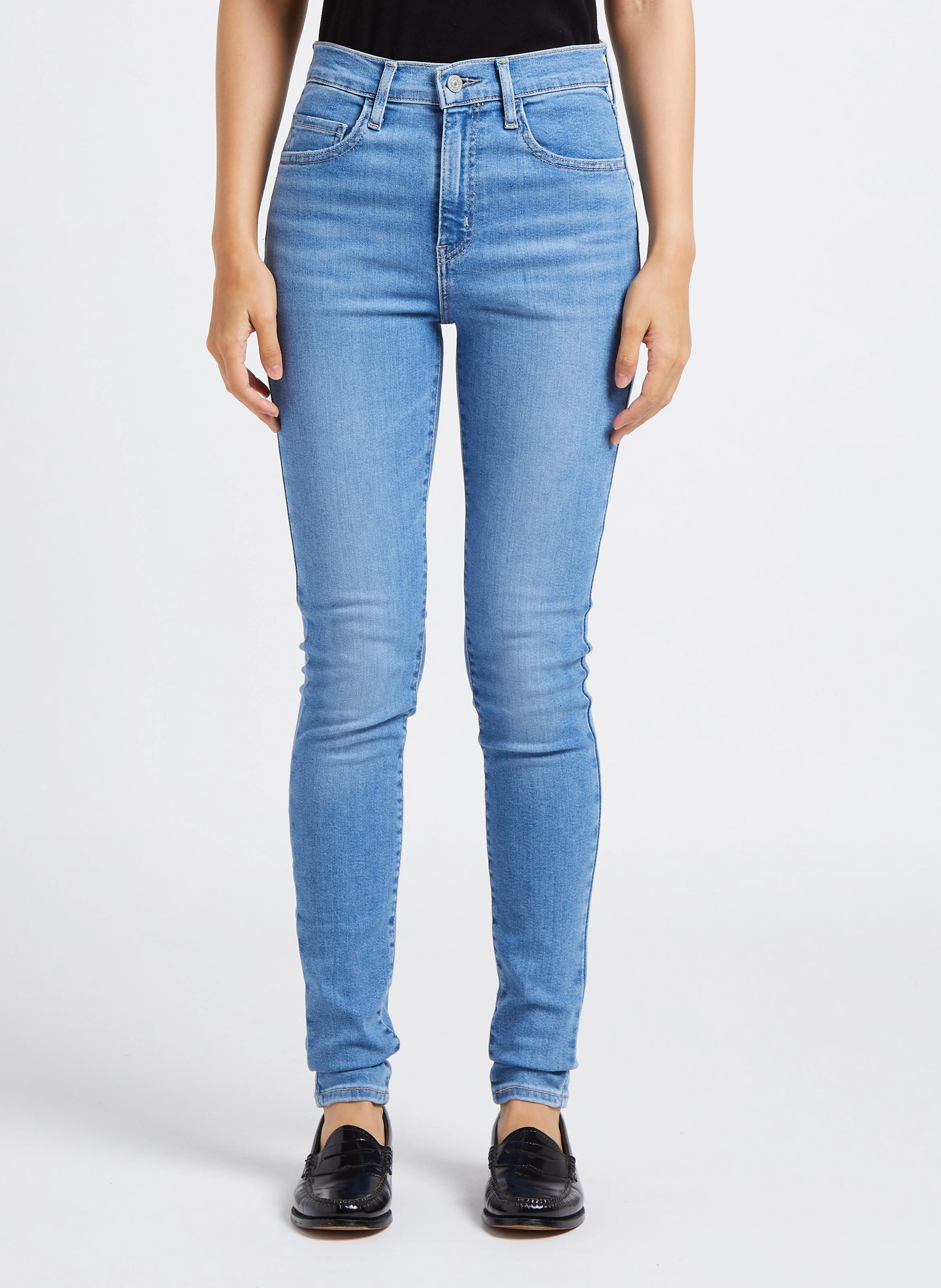 720 HIRISE SUPER SKINNY - Jean skinny taille haute en coton stretch| Jean Délavé
