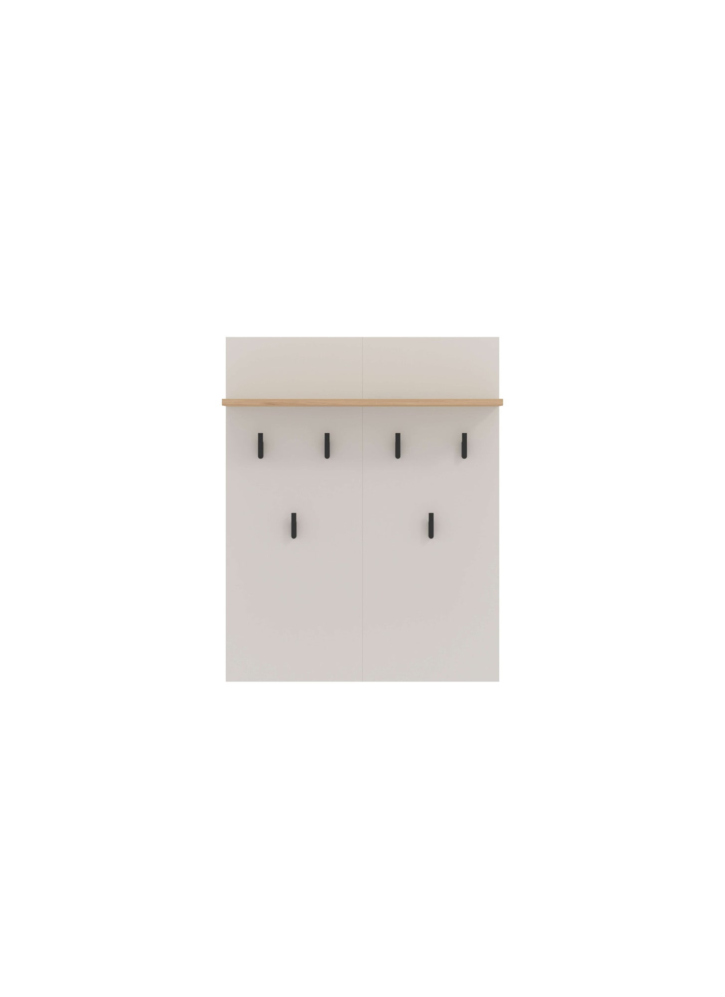 Home affaire Garderobenpaneel »Belfort, Wandregal mit 6 Haken, mit Regal, Breite 66 cm« Wandgarderobe, Aufhänger, Höhe 83 cm, in Kaschmirfarbe