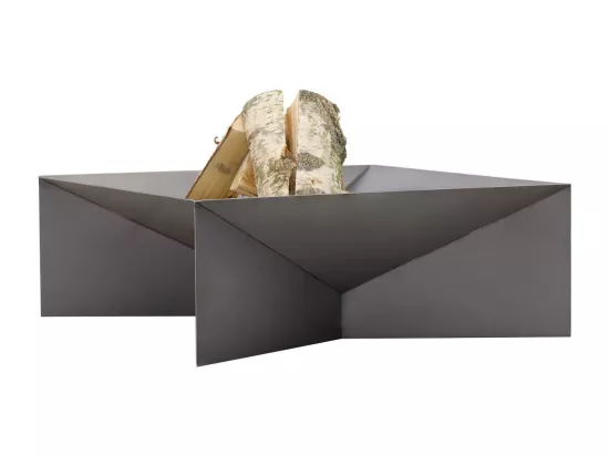Brasero de jardin carré DINE en acier-60 cm-Acier naturel---Acier naturel