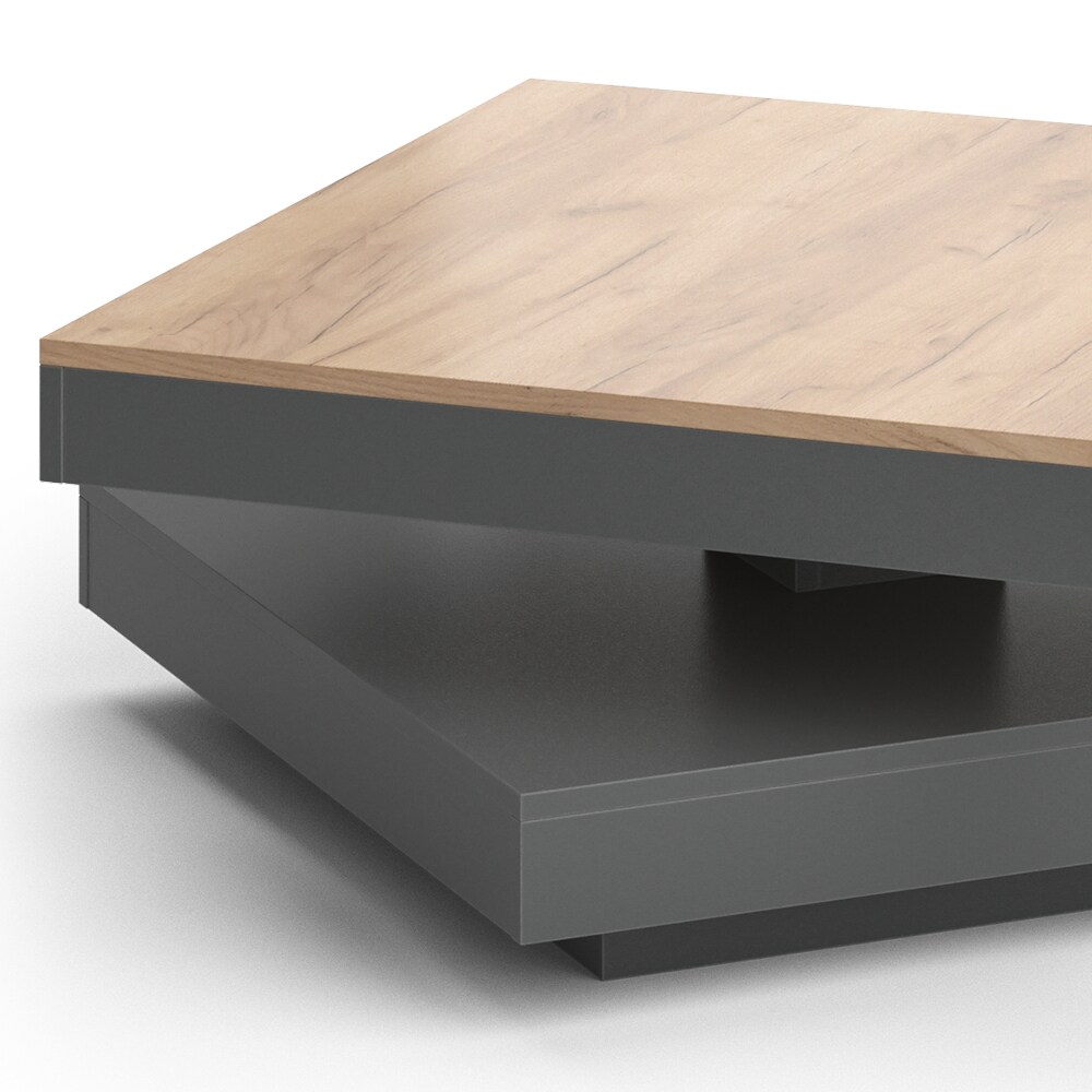 Vicco Couchtisch Sofatisch Beistelltisch Elias Anthrazit/Goldkraft Kaffeetisch