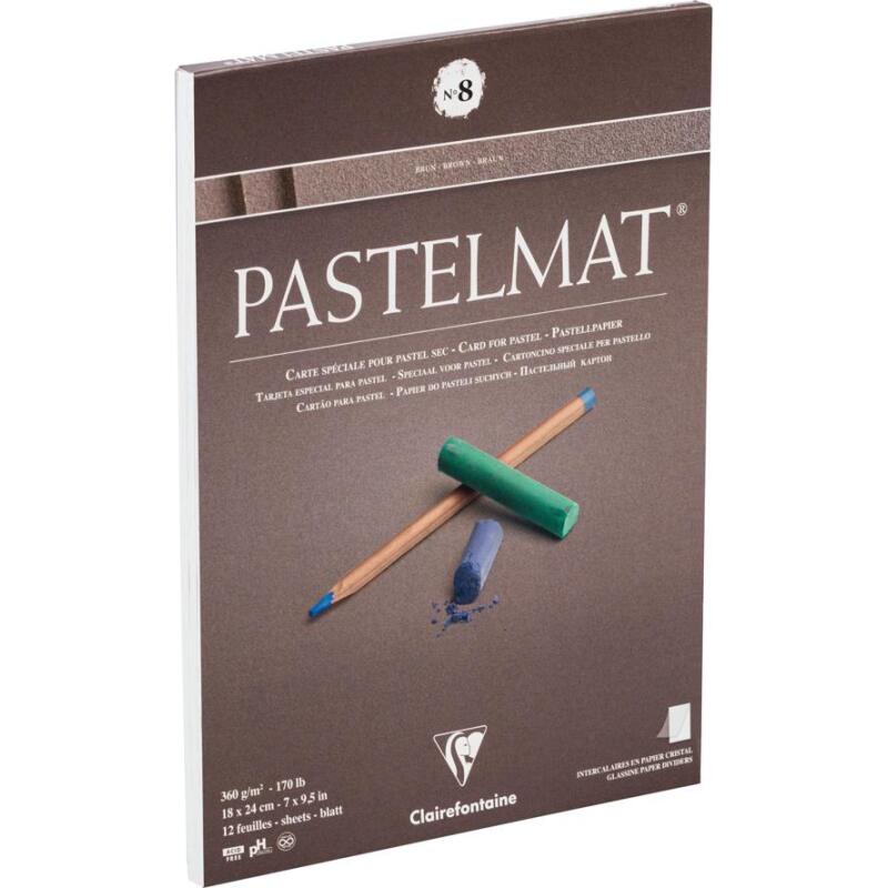Pastelmat bloc collé 12F 18x24cm 360g n°8