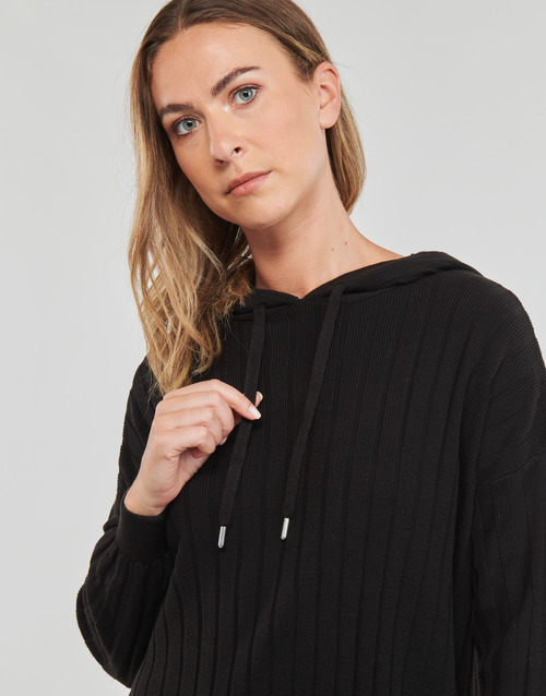 Only - ONLTESSA CAREY L/S HOOD DRESS NCA KNT - Noir