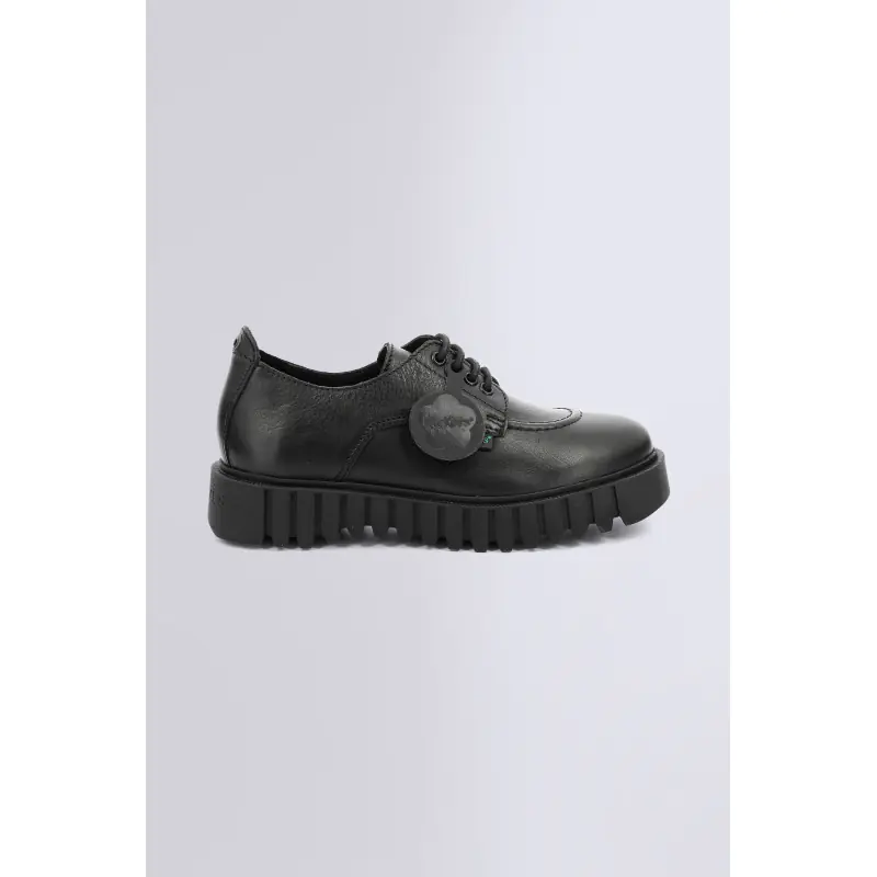 KICK FAMOUS NOIR DERBIES Cuir Femme