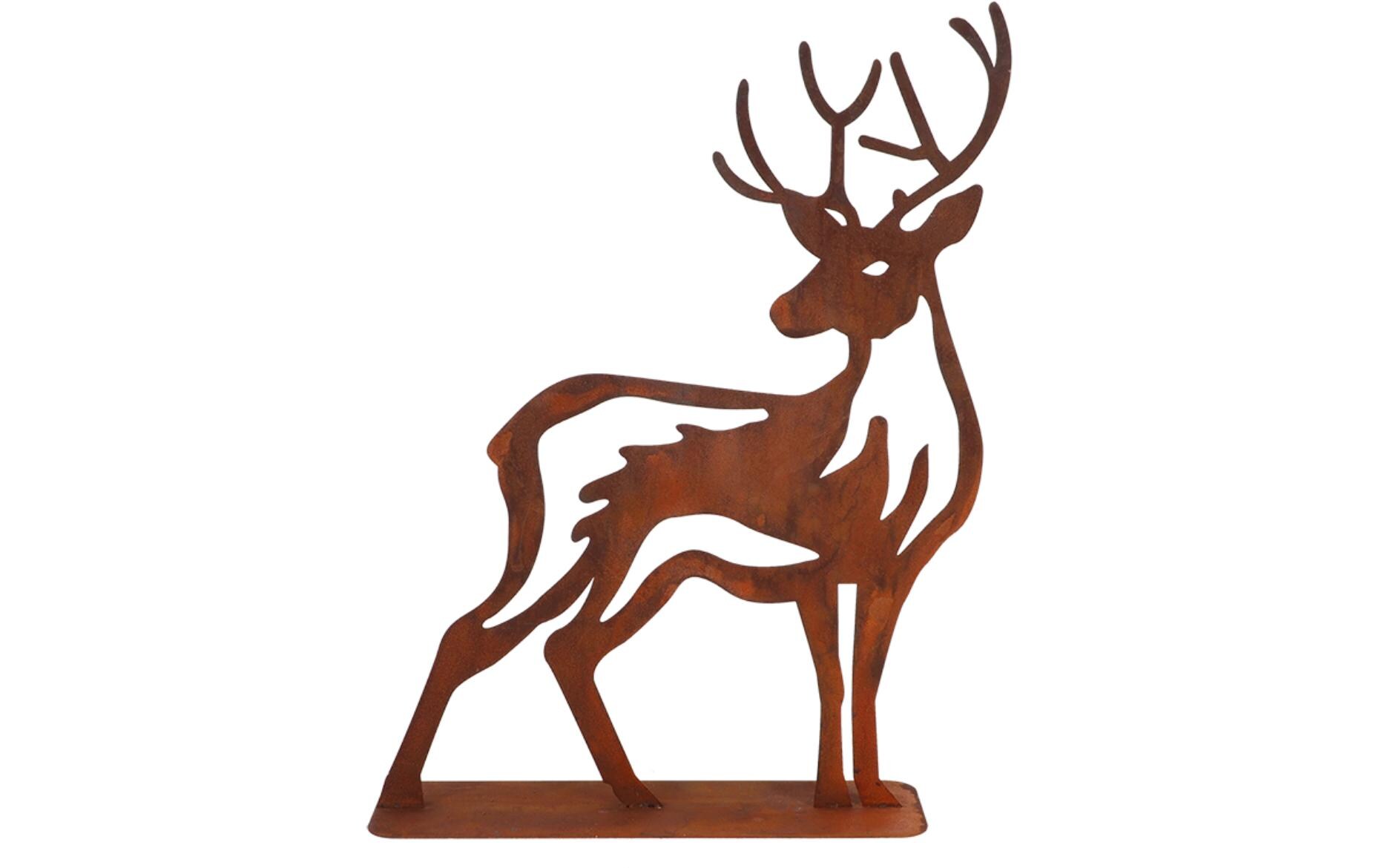 Dekofigur Hirsch RostbraunGartendekoration