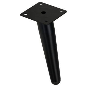 Duraline meubelpoot mat zwart 15 cm