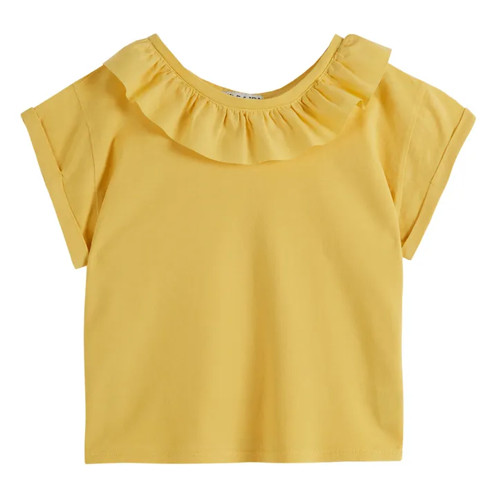 Emile et Ida T-shirt Col à Volants | Jaune