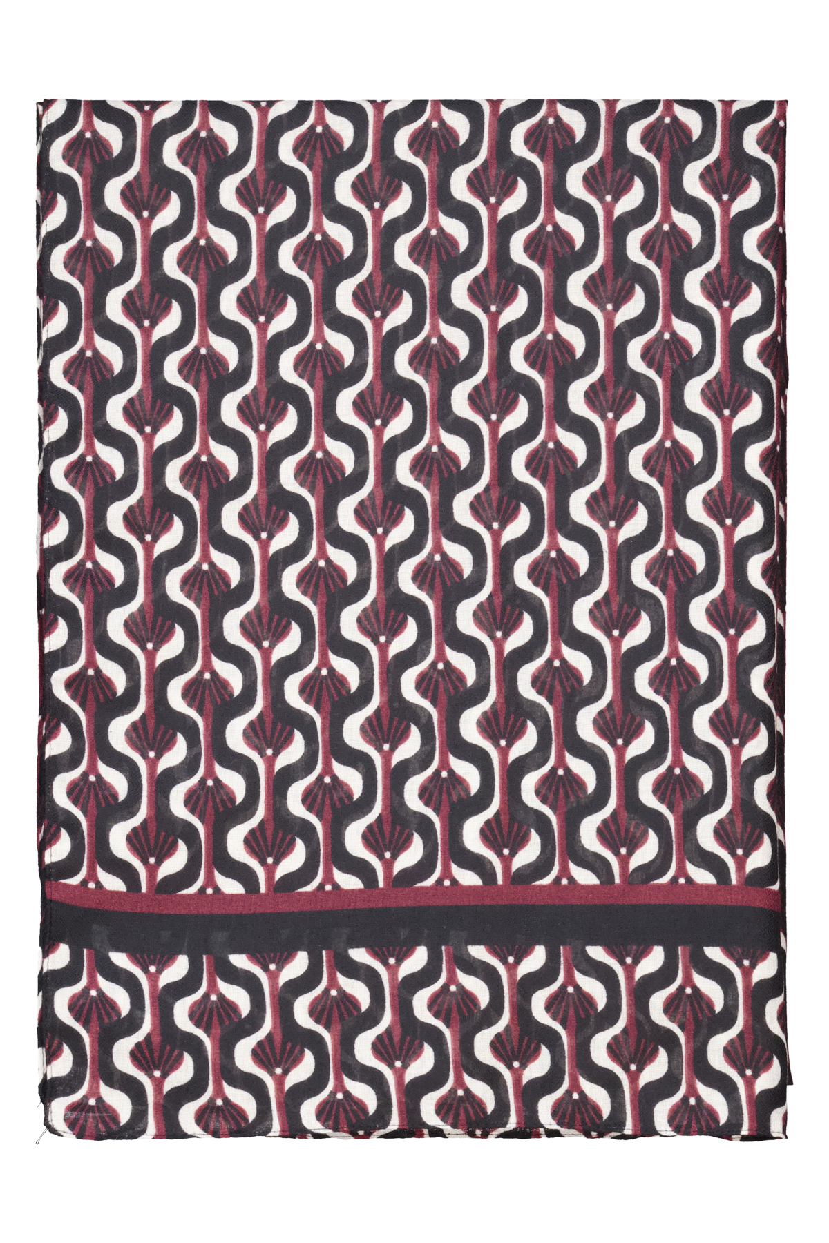 Sjaal met print Multi Bessen rood
