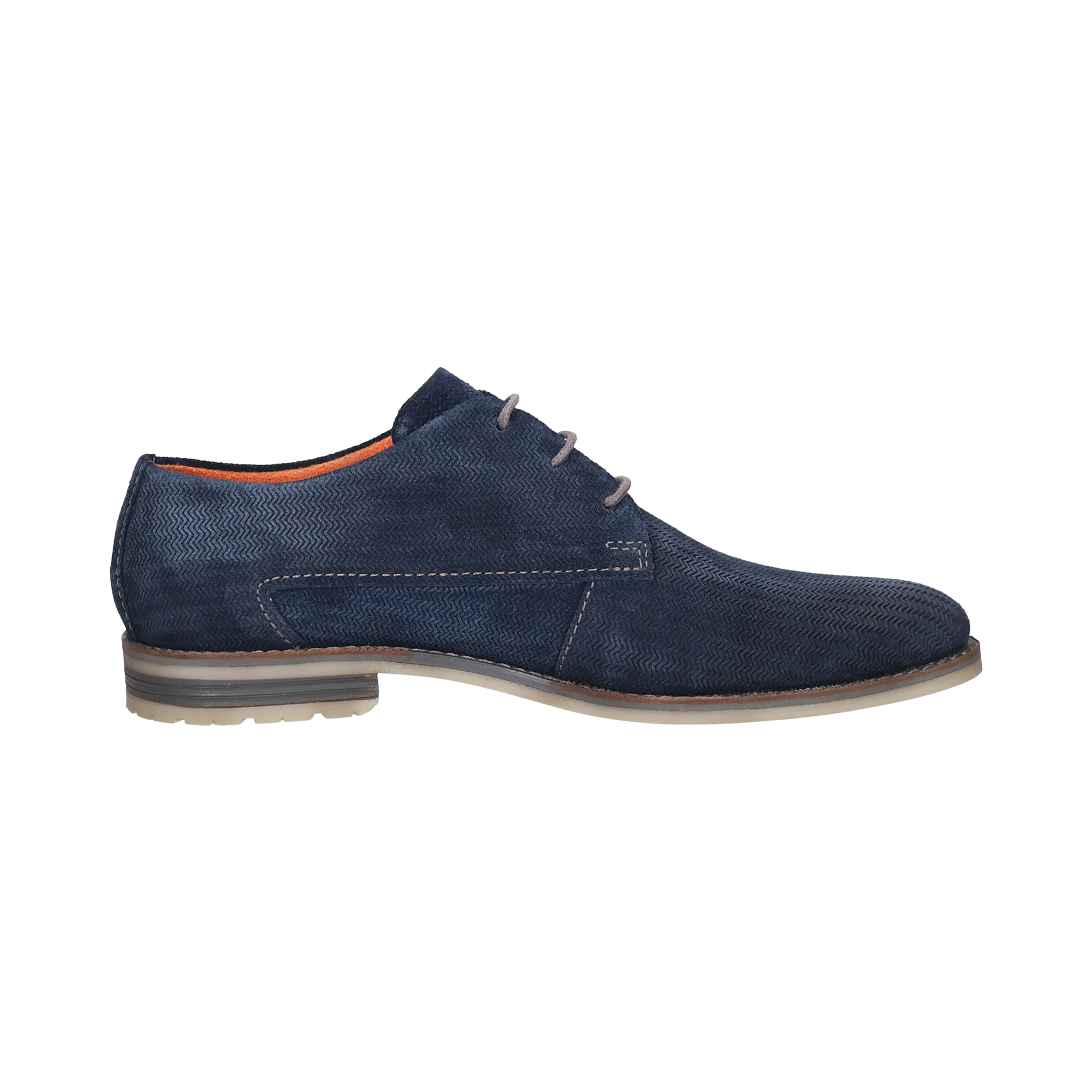 Leder Business Schnürer blau