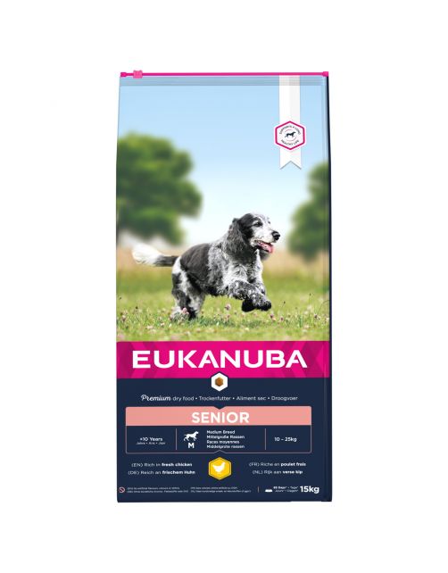 Eukanuba Caring Senior Medium Breed Kip - Hondenvoer