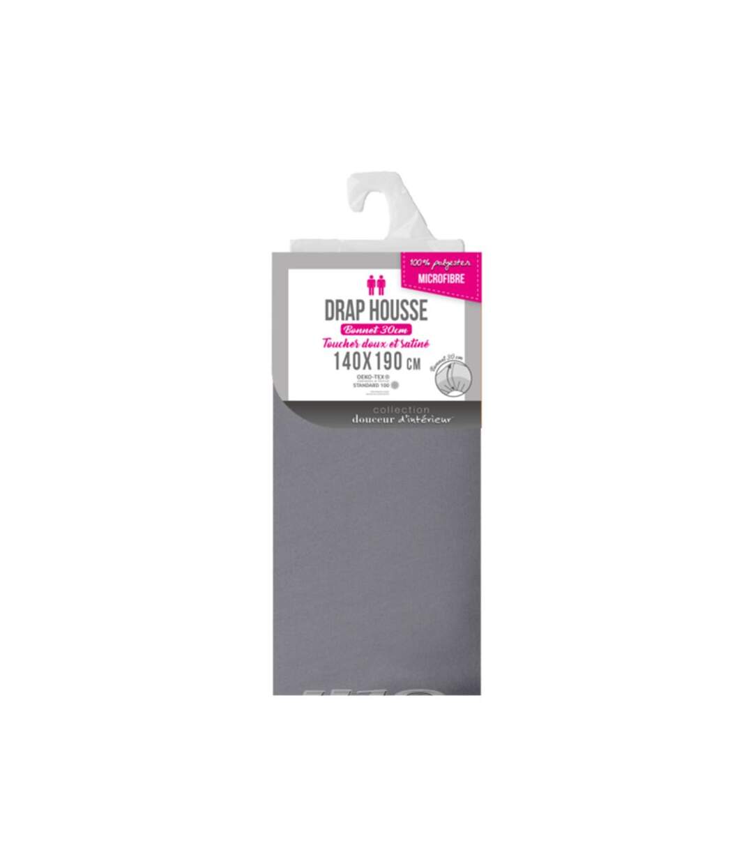 Drap Housse Oscar 140x190cm Anthracite