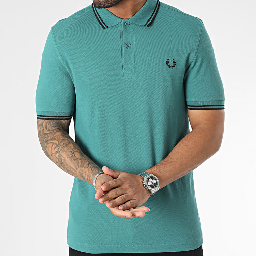 Polo Manches Courtes Twin Tipped M3600 Turquoise