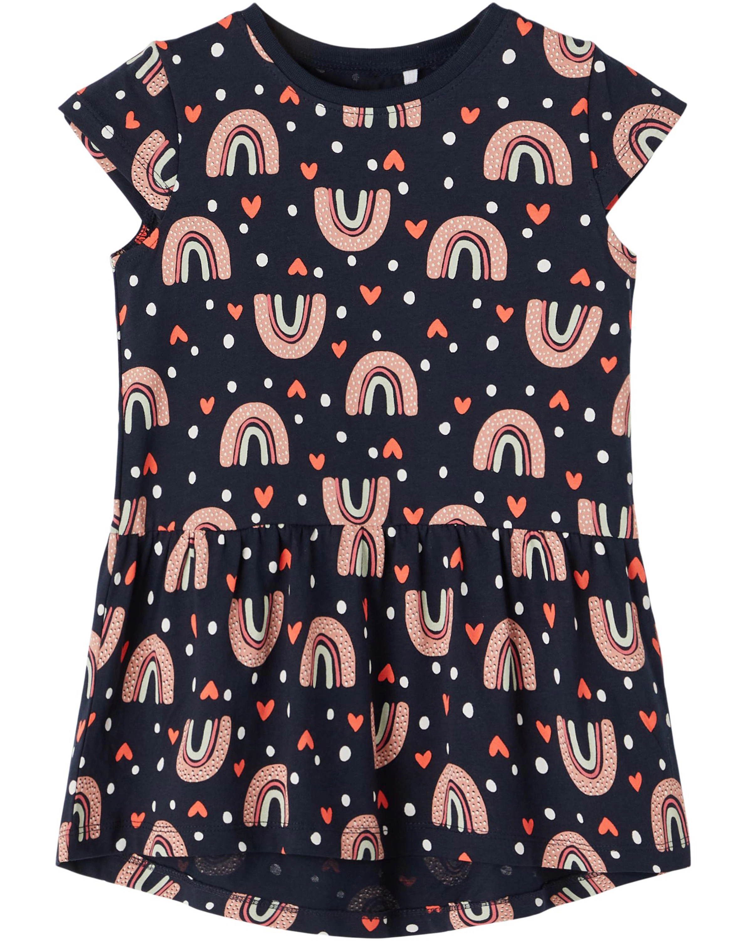 Kurzarm-Kleid NMFVIGGA RAINBOWS in dark sapphire