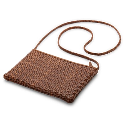 Damen-Ledertasche geflochten
