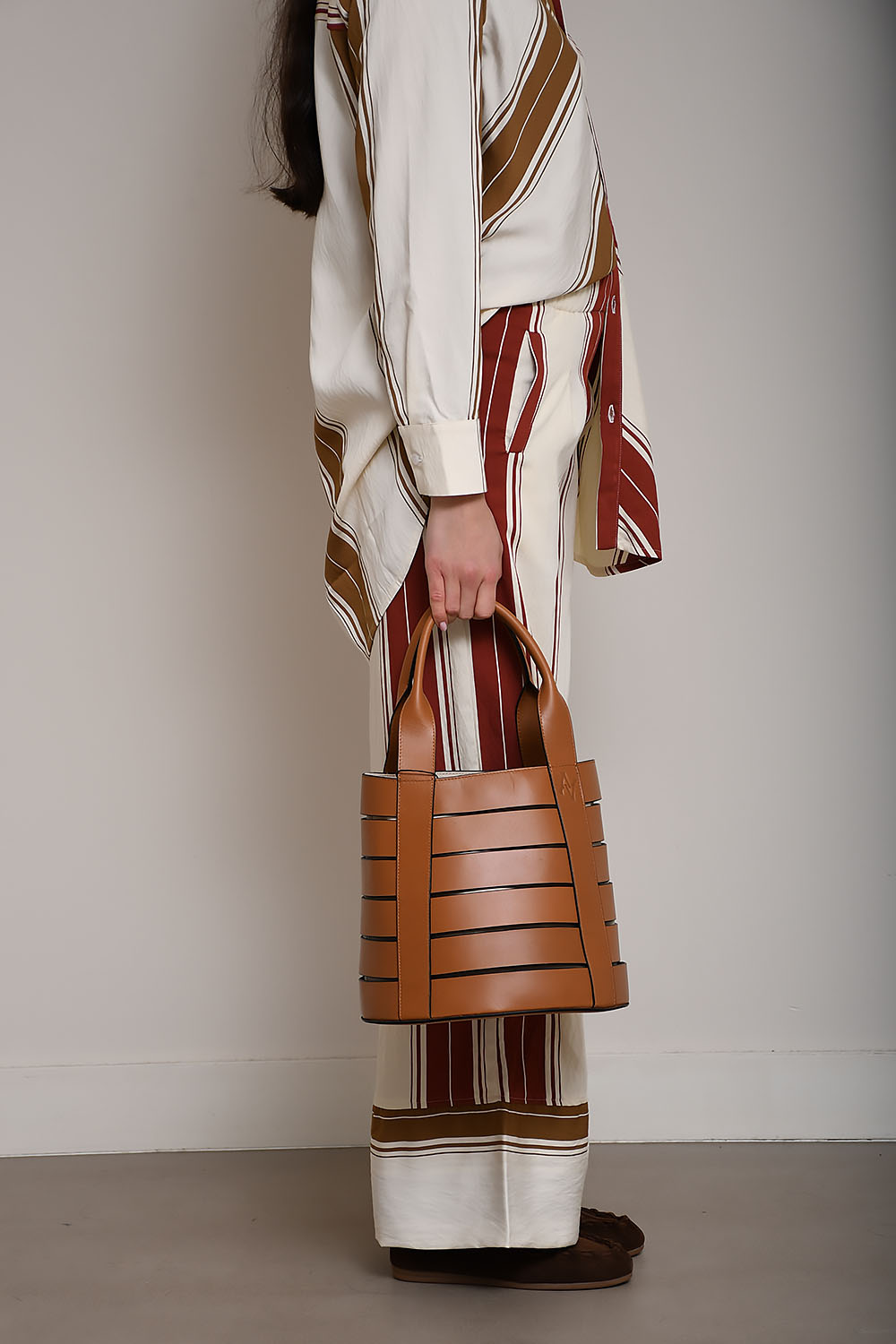 Ronis striped cotton pantalon