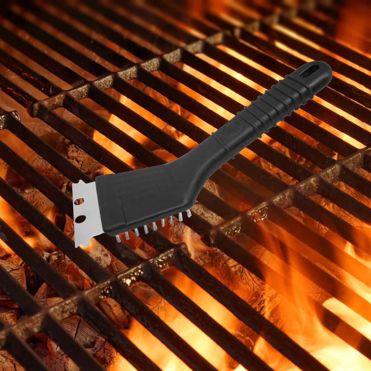 Racloir à plancha et brosse à barbecue 2 en 1 BBQ Edition Fackelmann