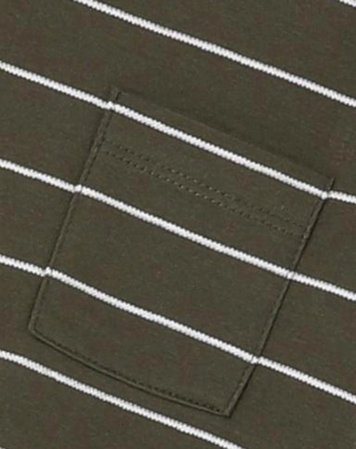 T-Shirt NMMVES gestreift in olive night