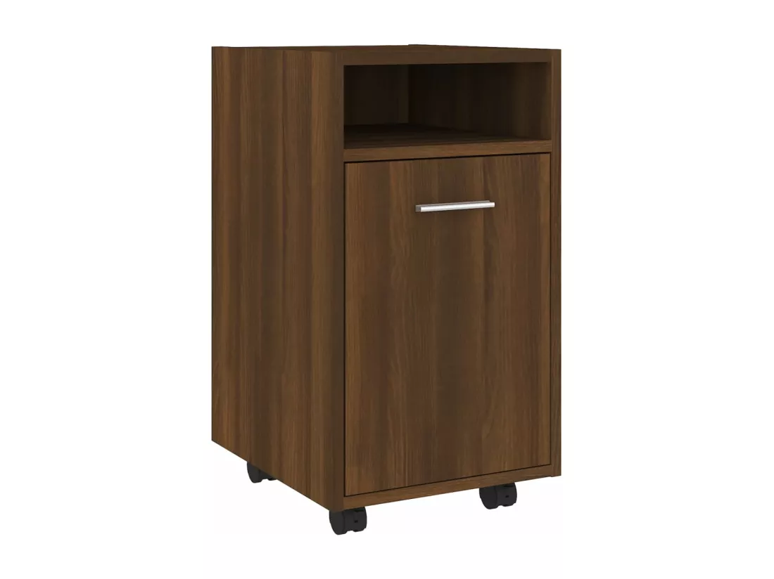 Armoire appoint à roues Chêne marron 33x38x60 cm