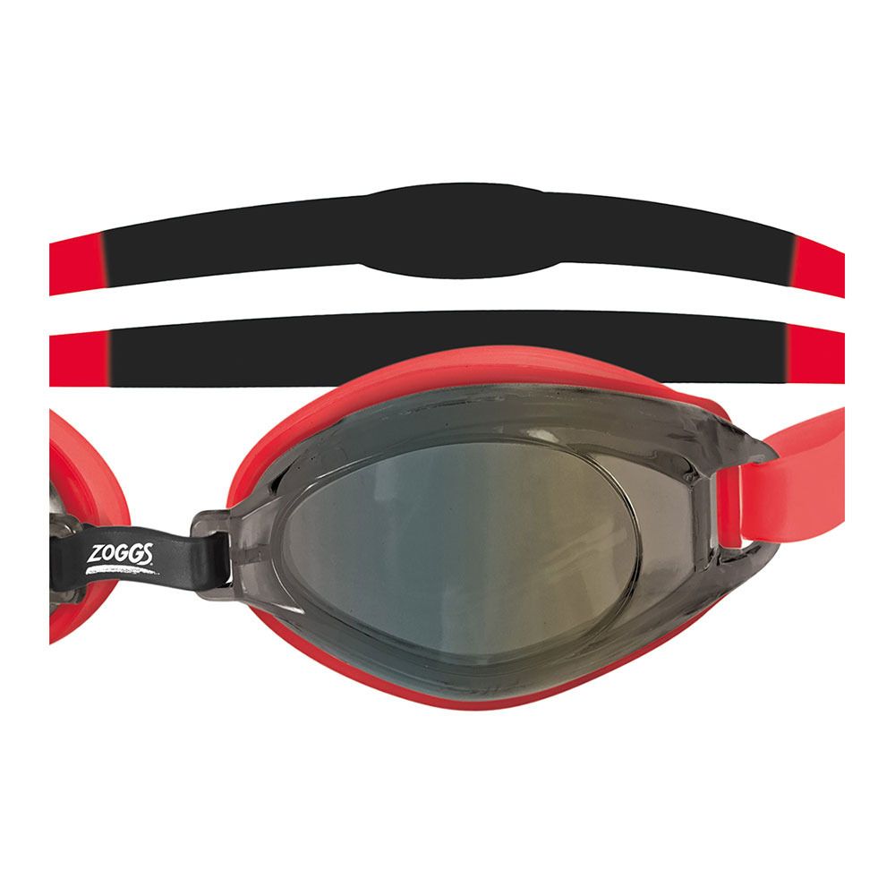 Zoggs ENDURA MIRROR - Lunettes de natation red black/mirrored smoke