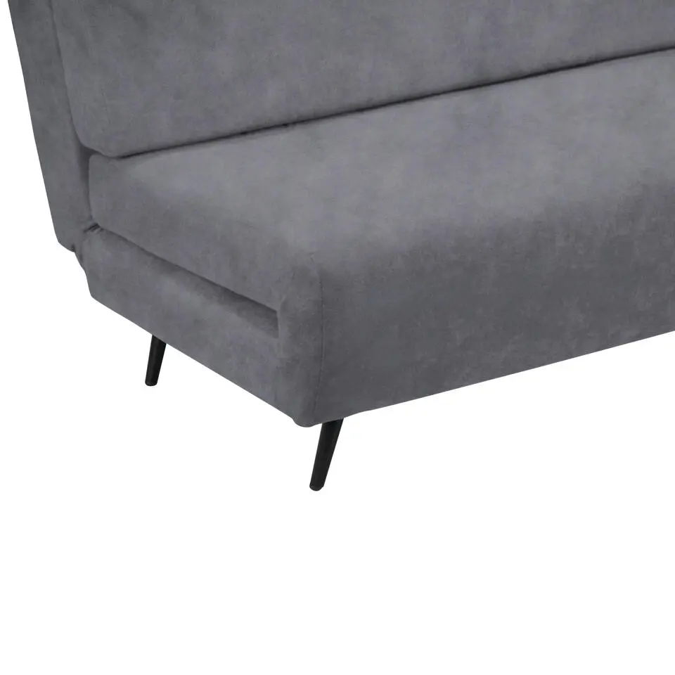 Mallory - Slaapbank 140 cm in antraciet fluweel