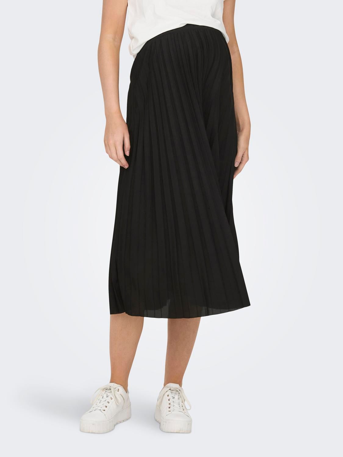 OLMNEWMELISA Plissierter Rock Black