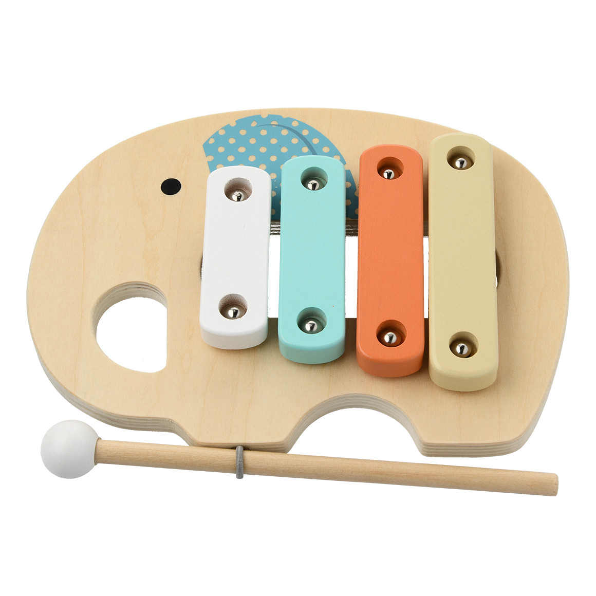 Topomini Baby Xylophon aus Holz natur / bunt