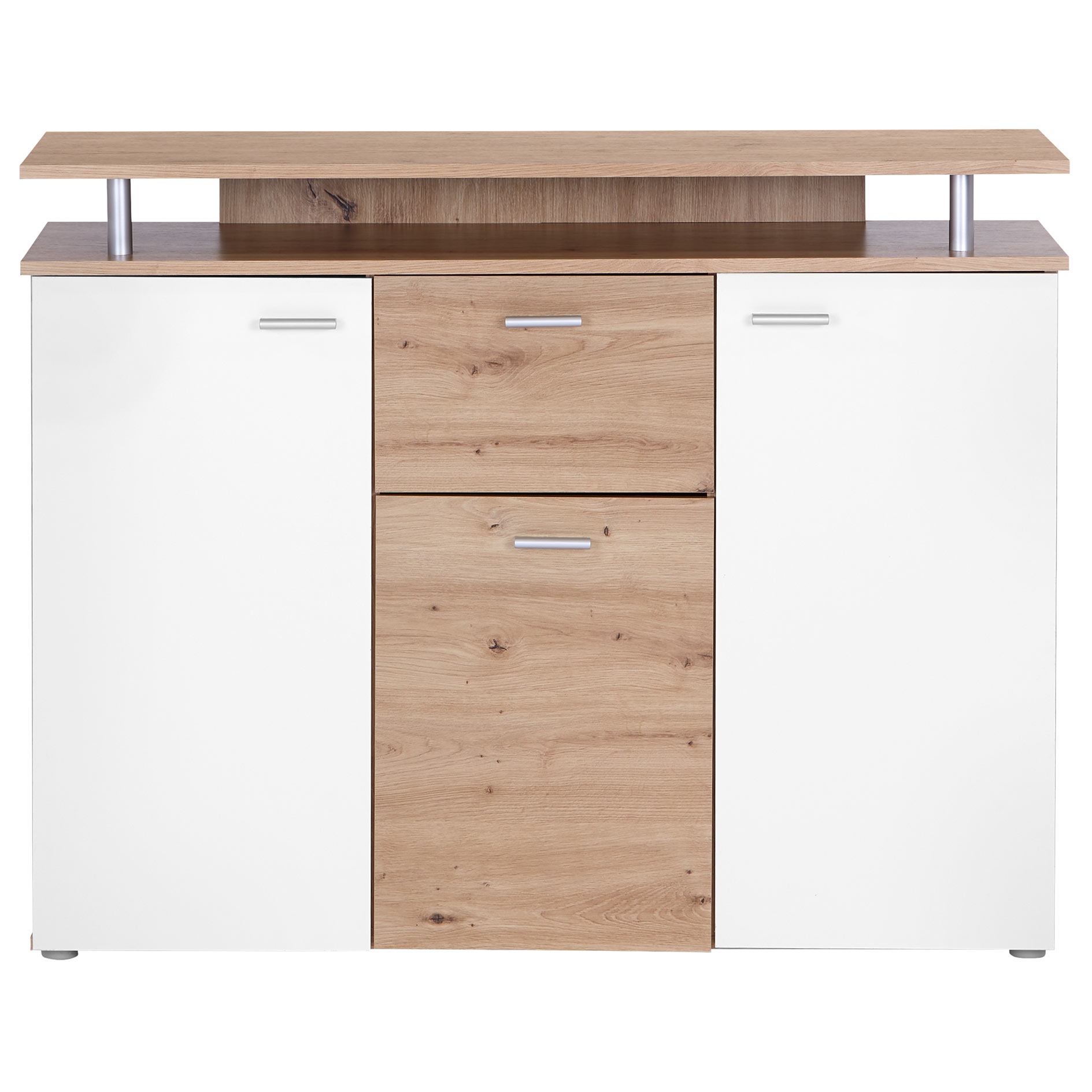 Kommode - Artisan Eiche-weiß - ein Schubkasten - 117 cm
