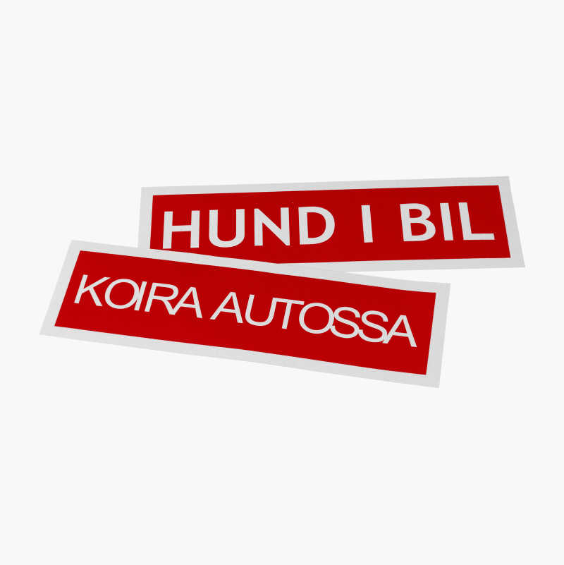 Hund i bil-dekal