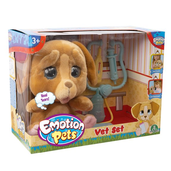 Emotion Pets – Set Vétérinaire - Peluche Chiot qui pleure + Accessoires