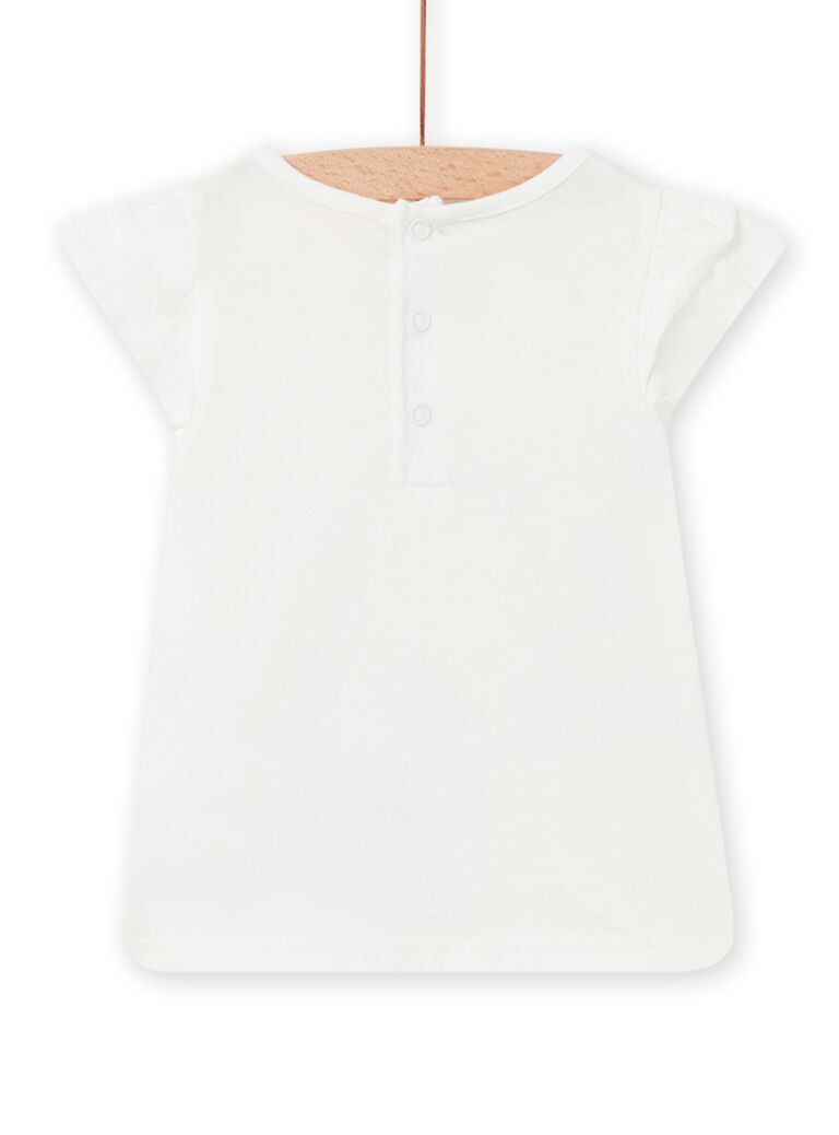T-shirt écru avec animation fantaisie bébé fille