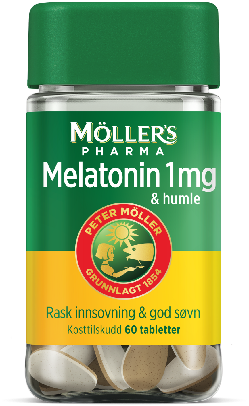 Möller's Pharma Melatonin 1mg og humle 60 tabletter