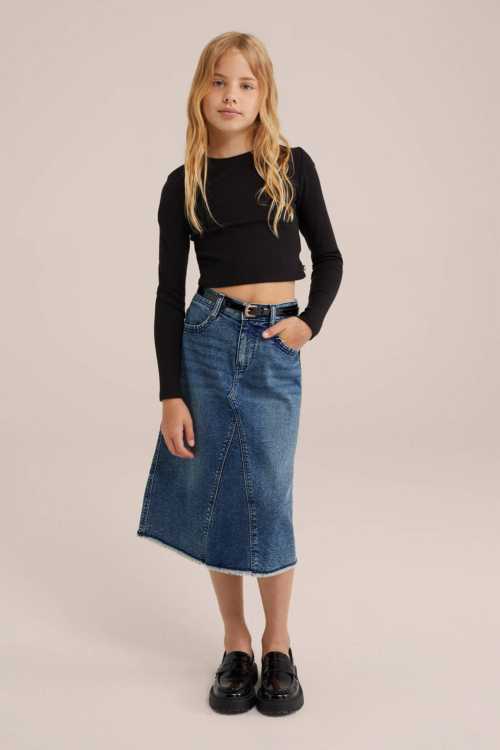 WE Fashion denim spijkerrok medium blue denim