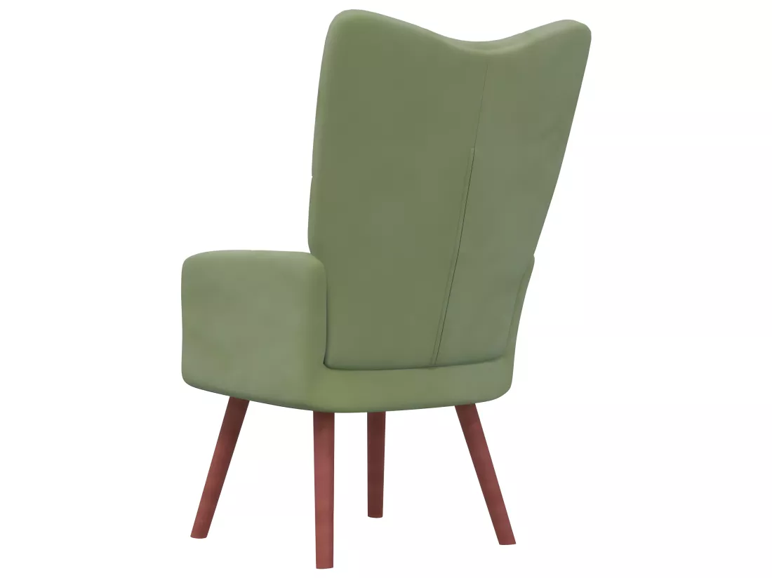Chaise de relaxation Vert clair Velours