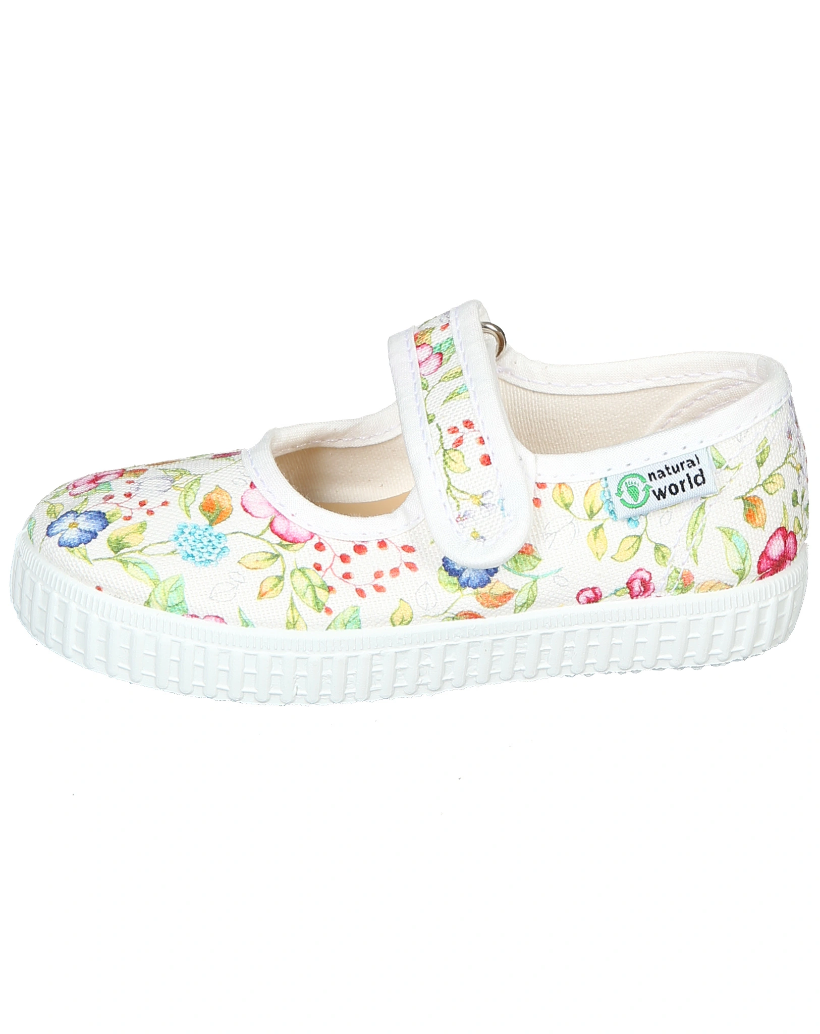 Canvas-Spangenschuhe FLOR MULTI in weiß