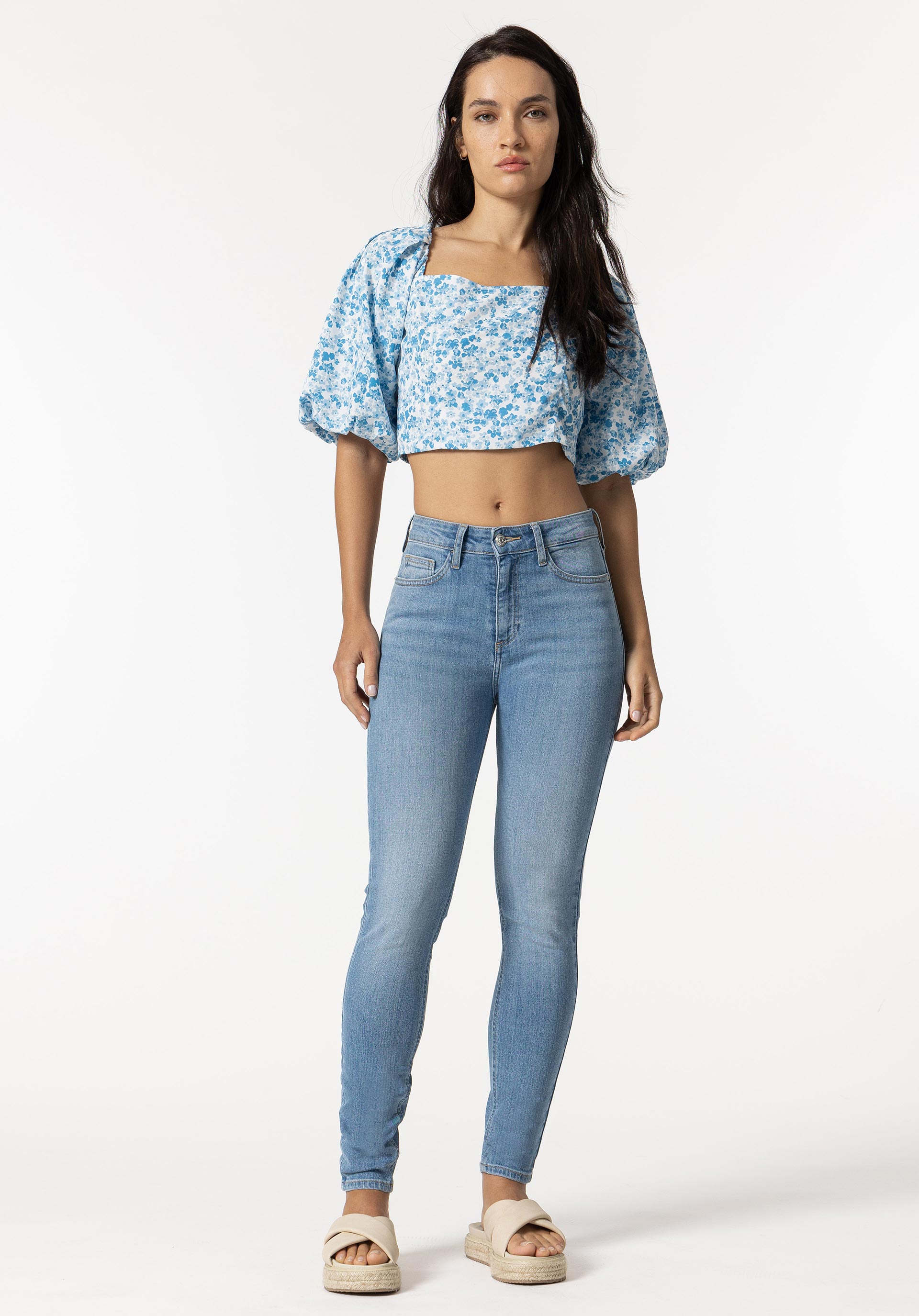Jeans Lauren Skinny Cintura Alta