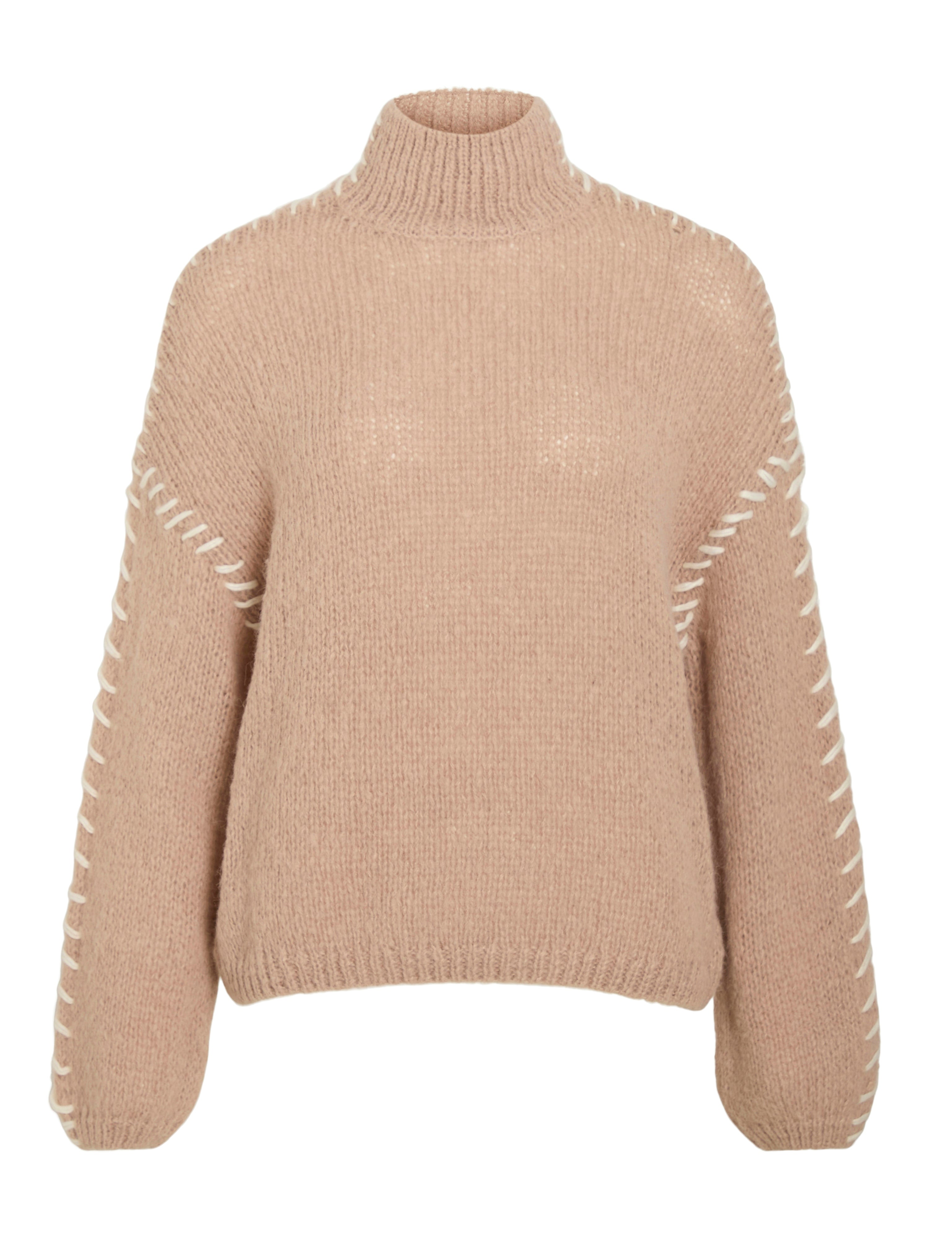 Vila  Vichoca L/S striktrøje - Doeskin
